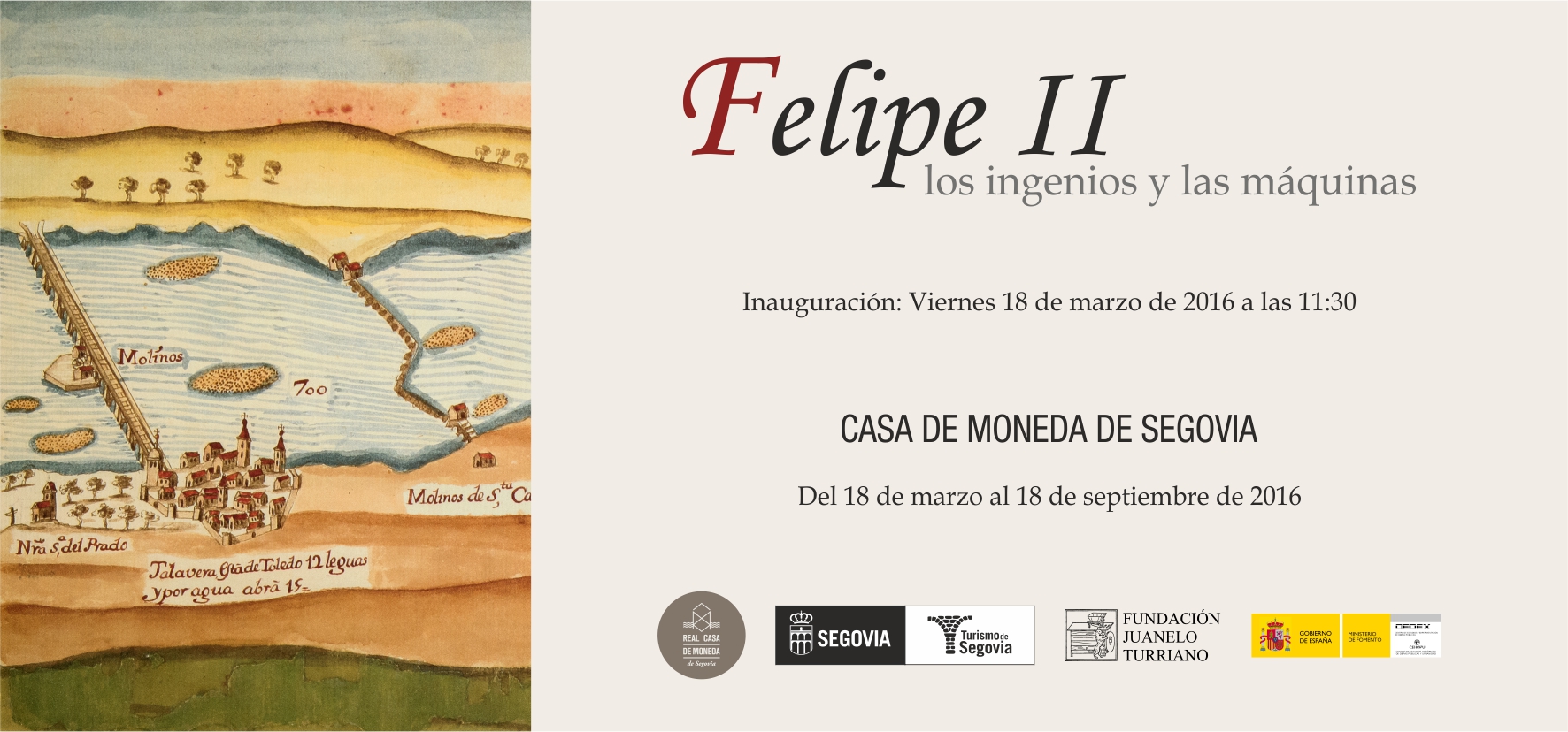 Felipe II. Los ingenios y las máquinas. Exposición