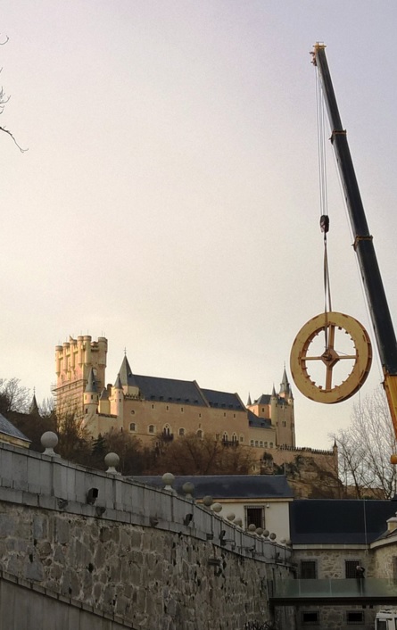 Real Casa de Moneda de Segovia. Nueva rueda hidráulica