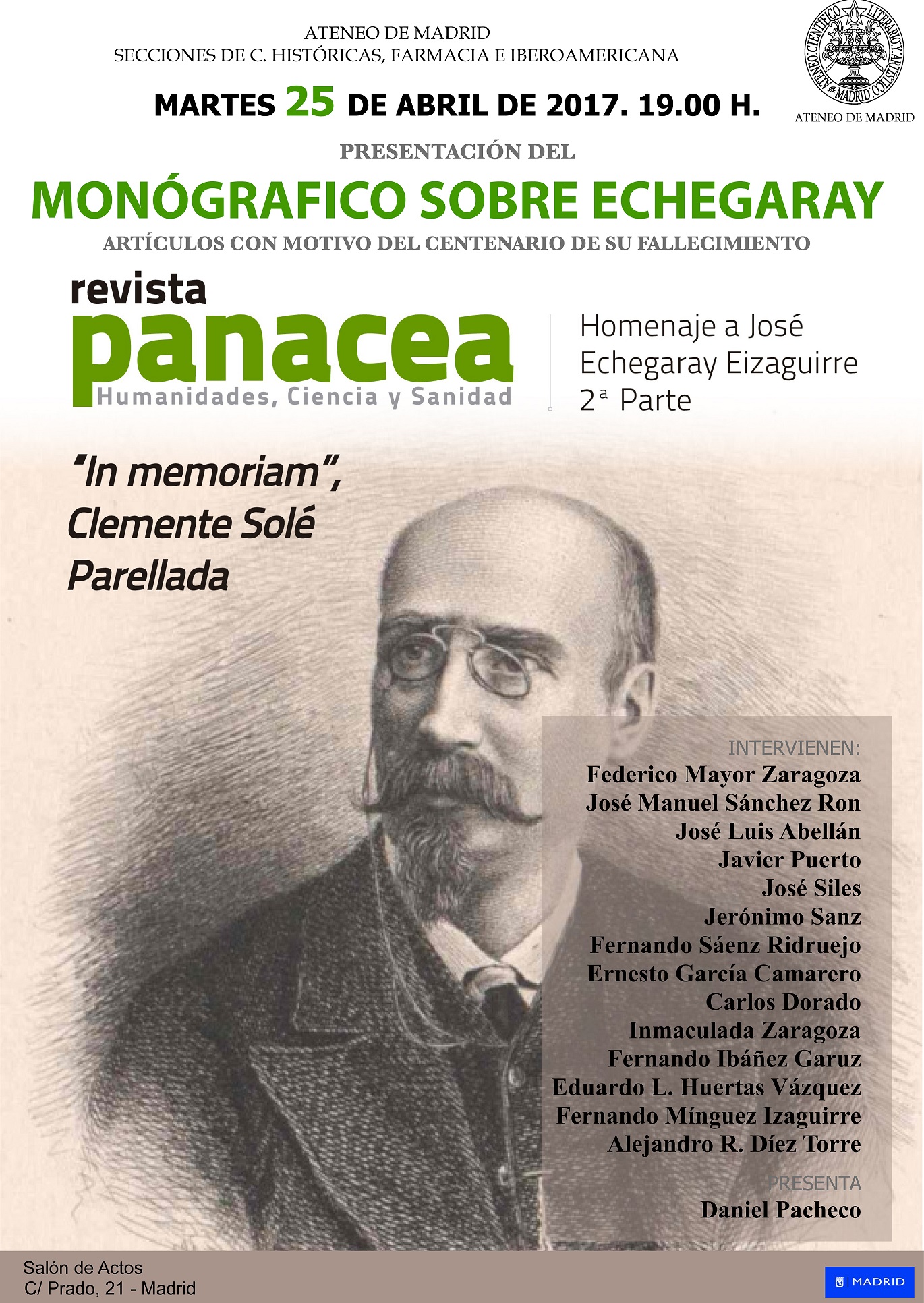 Homenaje a José Echegaray Eizaguirre