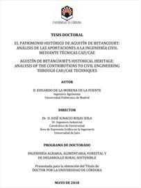 El patrimonio histórico de Agustín de Betancourt [Agustín de Betancourt’s historic heritage], PhD. thesis